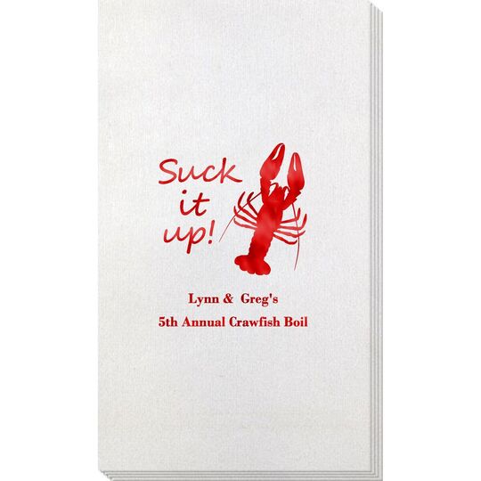 Crawfish Suck It Up Bamboo Luxe Guest Towels